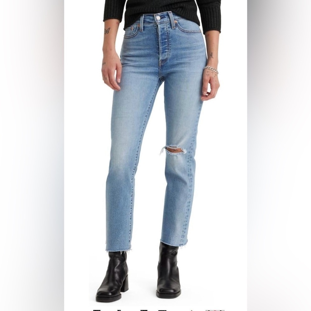 Levi's - Wedgie Straight- Distressed - Ankle Length